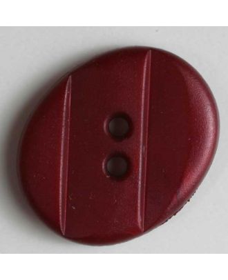 Modeknopf oval, dreifach unterteilt -  Größe: 15mm - Farbe: rot - Art.Nr. 210969