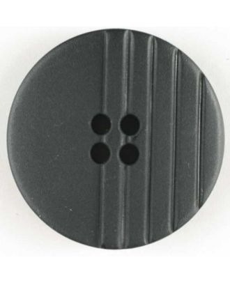 Modeknopf mit halbseitig eingravierten Linien  - Größe: 23mm - Farbe: schwarz - Art.Nr. 260413