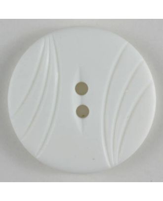 Modeknopf mit eingravierten Bögen - Größe: 23mm - Farbe: weiß - Art.Nr. 280679