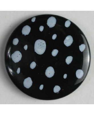 Modeknopf mit weißen Tupfen - Größe: 23mm - Farbe: schwarz - Art.Nr. 282001