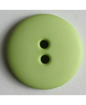 Modeknopf schlicht, matt, 2 Loch -  Größe: 15mm - Farbe: grün - Art.Nr. 181046