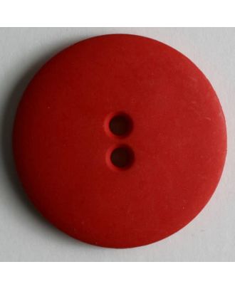 Modeknopf schlicht, matt, 2 Loch - Größe: 18mm - Farbe: rot - Art.Nr. 190824