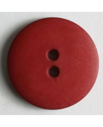 Modeknopf schlicht, matt, 2 Loch - Größe: 18mm - Farbe: rot - Art.Nr. 191003