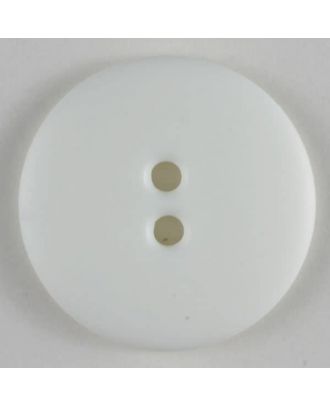 Modeknopf schlicht, matt, 2 Loch - Größe: 13mm - Farbe: weiß - Art.Nr. 170476