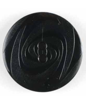 Modeknopf abwechselnd matt und glänzend, 2 Loch -  Größe: 19mm - Farbe: schwarz - Art.Nr. 221114