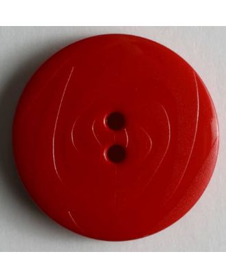 Modeknopf abwechselnd matt und glänzend, 2 Loch - Größe: 23mm - Farbe: rot - Art.Nr. 250724