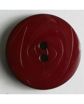 Modeknopf abwechselnd matt und glänzend, 2 Loch - Größe: 23mm - Farbe: rot - Art.Nr. 250910