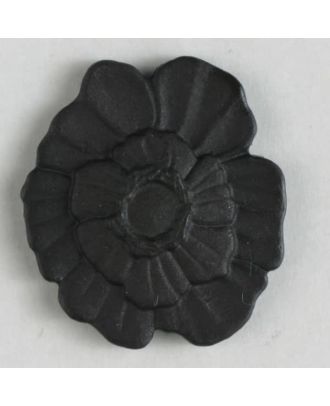 Kunststoffknopf Blume mit Öse - Größe: 23mm - Farbe: braun - Art.Nr. 294601