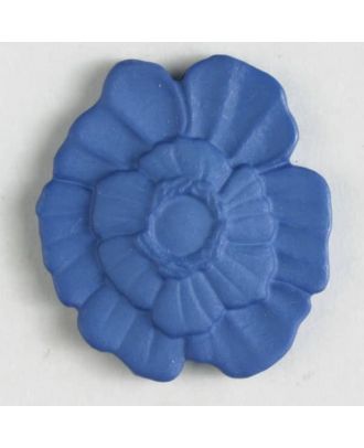 Kunststoffknopf Blume mit Öse - Größe: 23mm - Farbe: blau - Art.Nr. 294603