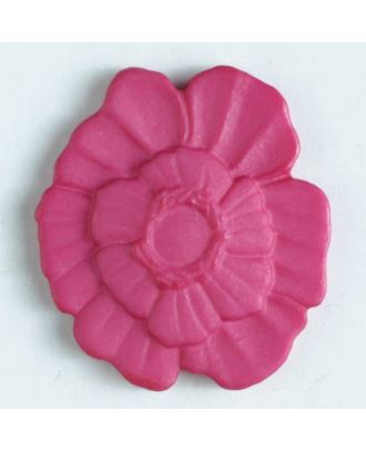 Kunststoffknopf Blume mit Öse - Größe: 23mm - Farbe: pink - Art.Nr. 294606