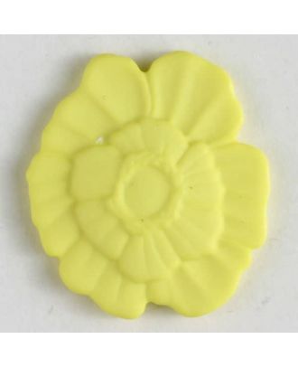 Kunststoffknopf Blume mit Öse - Größe: 23mm - Farbe: gelb - Art.Nr. 294607