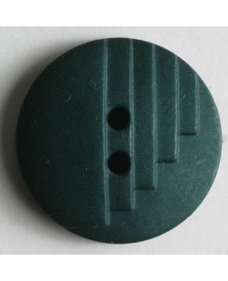 Modeknopf mit stufenförmigen Kerben, 2 Loch -  Größe: 18mm - Farbe: grün - Art.Nr. 231132