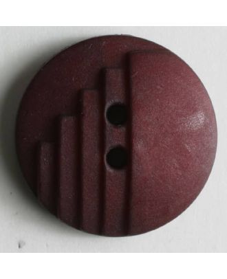 Modeknopf mit stufenförmigen Kerben, 2 Loch - Größe: 18mm - Farbe: rot - Art.Nr. 231135