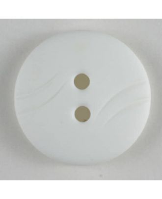 Modeknopf schlicht, 2 Loch- Größe: 13mm - Farbe: weiß - Art.Nr. 201236