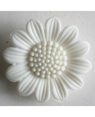Blumenknopf - Größe: 28mm - Farbe: weiß - Art.Nr. 330071