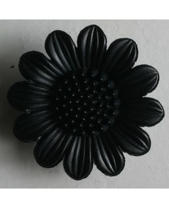 Blumenknopf - Größe: 20mm - Farbe: schwarz - Art.Nr. 280466