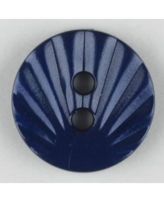 Polyamidknopf mit strahlenförmigem Dekor,  2-loch -  Größe: 13mm - Farbe: marineblau - Art.Nr. 213712