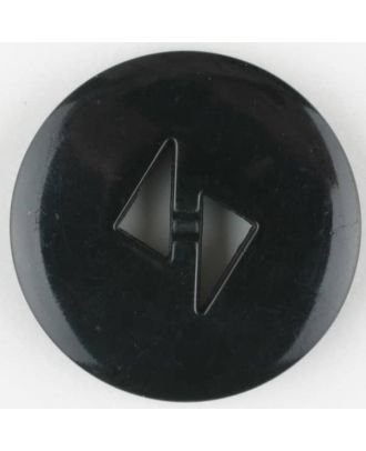 Polyamidknopf mit dreieckigen Knopflöchern, rund, 2 loch - Größe: 23mm - Farbe: schwarz - Art.Nr. 310919