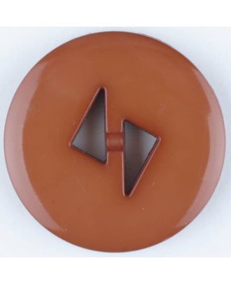 Polyamidknopf mit dreieckigen Knopflöchern, rund, 2 loch - Größe: 23mm - Farbe: braun - Art.Nr. 315702