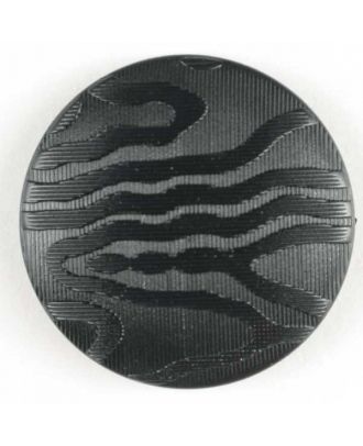 Modeknopf mit aufwändiger Rillengravur - Größe: 20mm - Farbe: schwarz - Art.Nr. 260501
