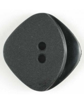 Modeknopf viereckig, matt, an einem Eck glänzend - Größe: 15mm - Farbe: schwarz - Art.Nr. 221187