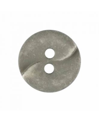 small polyamide button with a wave and two holes - Size: 13mm - Color: grey - Art.No. 225827