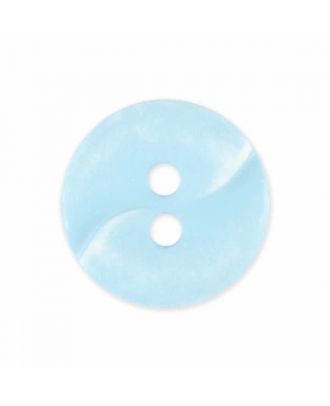 kleiner Polyamidknopf mit einer Welle und zwei Löchern - Größe: 13mm - Farbe: blau - Art.Nr. 225806