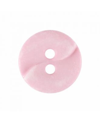 kleiner Polyamidknopf mit einer Welle und zwei Löchern - Größe: 13mm - Farbe: rosa - Art.Nr. 225817
