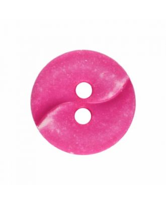 kleiner Polyamidknopf mit einer Welle und zwei Löchern - Größe: 13mm - Farbe: rosa - Art.Nr. 225818