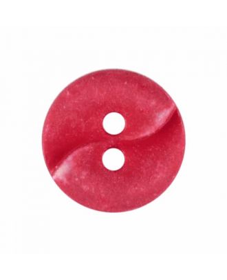 kleiner Polyamidknopf mit einer Welle und zwei Löchern - Größe: 13mm - Farbe: rot - Art.Nr. 225820