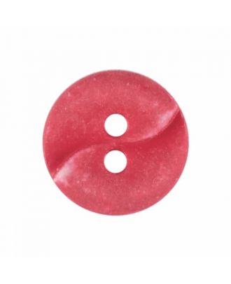 kleiner Polyamidknopf mit einer Welle und zwei Löchern - Größe: 13mm - Farbe: rot - Art.Nr. 225821
