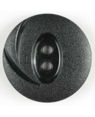 Modeknopf im modernen Granitlook, 2 Loch - Größe: 15mm - Farbe: schwarz - Art.Nr. 221256