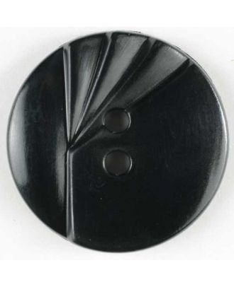 Modeknopf mit geometrischen Einkerbungen - Größe: 15mm - Farbe: schwarz - Art.Nr. 221265