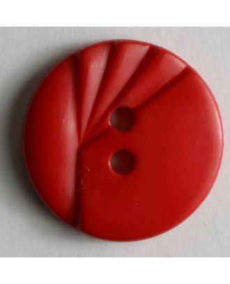 Modeknopf mit geometrischen Einkerbungen - Größe: 20mm - Farbe: rot - Art.Nr. 260594