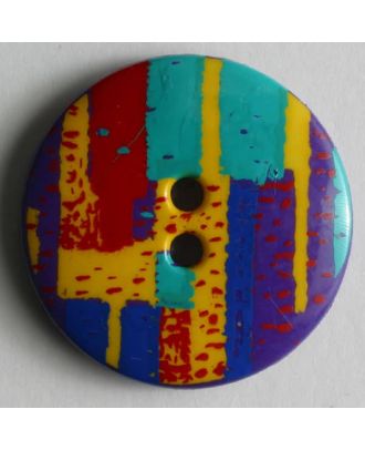 Modeknopf im Picassostil, 2 Loch - Größe: 13mm - Farbe: lila - Art.Nr. 211253