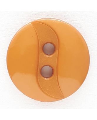Polyamidknopf mit eingearbeiteter Wellenlinie mit 2 Löchern - Größe: 13mm - Farbe: beige - Art.Nr. 218701