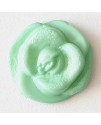 rose button with shank - Size: 15mm - Color: gentle/light green - Art.No. 242808