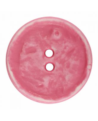 Polyamidknopf rund im Vintage Look und 2 Löchern - Größe: 28mm - Farbe: rosa - Art.-Nr.: 376809