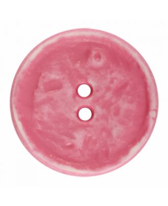 Polyamidknopf rund im Vintage Look und 2 Löchern - Größe: 28mm - Farbe: rosa - Art.-Nr.: 376809