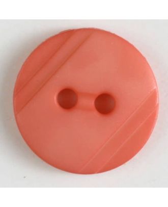 Blusenknopf mit seitlichen Streifen mit 2 Löchern -  Größe: 13mm - Farbe: pink - Art.Nr. 217610