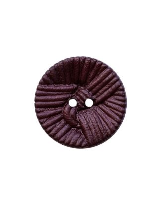 Polyamidknopf, rund, Wollknäuloptik, 2 Löcher - Größe:  25mm - Farbe: braun - ArtNr.: 375107