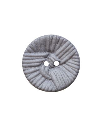 Polyamidknopf, rund, Wollknäuloptik, 2 Löcher - Größe:  25mm - Farbe: blau - ArtNr.: 375109