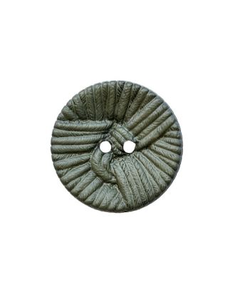 Polyamidknopf, rund, Wollknäuloptik, 2 Löcher - Größe:  25mm - Farbe: grün - ArtNr.: 375112