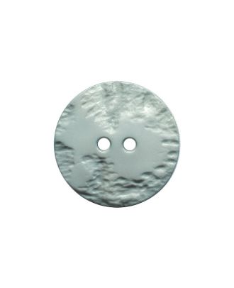 Polyamidknopf, rund, mit Oberflächenstruktur und 2 Löchern - Größe:  23mm - Farbe: hellblau - ArtNr.: 343111