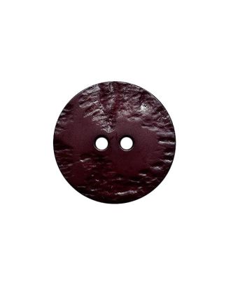 Polyamidknopf, rund, mit Oberflächenstruktur und 2 Löchern - Größe:  23mm - Farbe: weinrot - ArtNr.: 343115