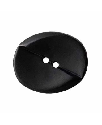 Polyamidknopf oval mit 2 Löchern - Größe:  18mm - Farbe: schwarz - ArtNr.: 311262