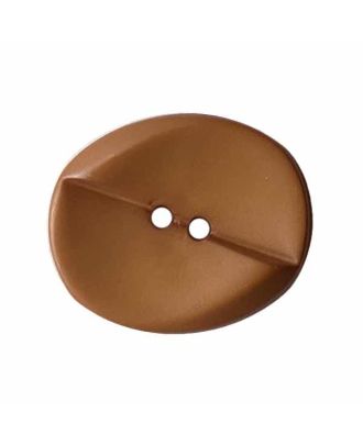 Polyamidknopf oval mit 2 Löchern - Größe:  18mm - Farbe: braun - ArtNr.: 312119
