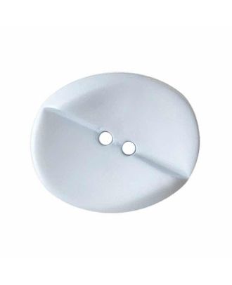 Polyamidknopf oval mit 2 Löchern - Größe:  23mm - Farbe: hellblau - ArtNr.: 342115