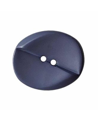 Polyamidknopf oval mit 2 Löchern - Größe:  18mm - Farbe: blau - ArtNr.: 312121