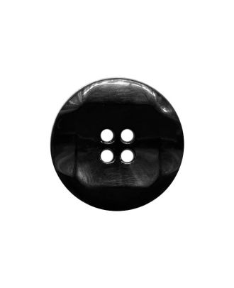 Polyamidknopf, rund, glänzend, mit 4 Löchern - Größe:  23mm - Farbe: schwarz - ArtNr.: 341531